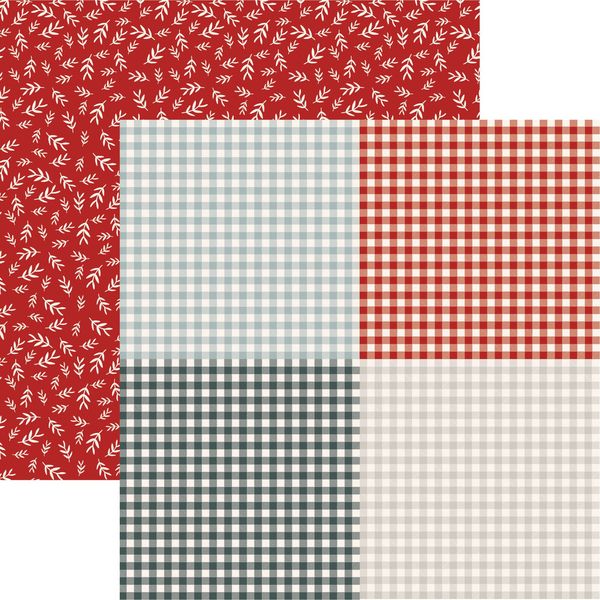 Reminisce Christmas Spruce: Holiday Gingh DS Paper (1 Sheet)