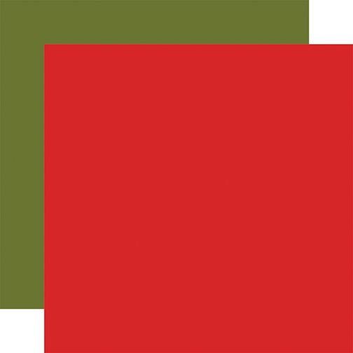 Echo Park Christmas Joy: Red / Green 12x12 Coordinating Solid DS Paper