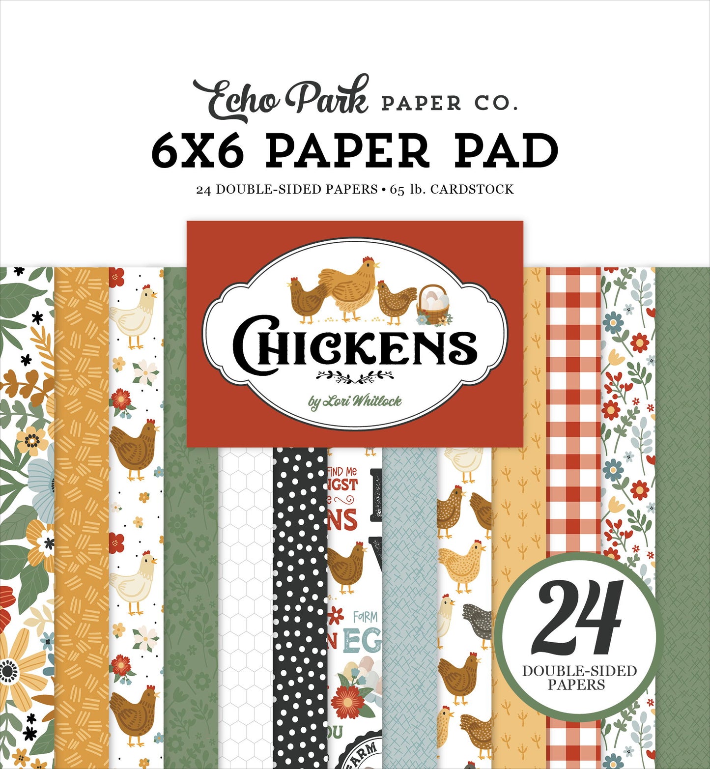 Echo Park Chickens 6x6 Mega Paper Pad