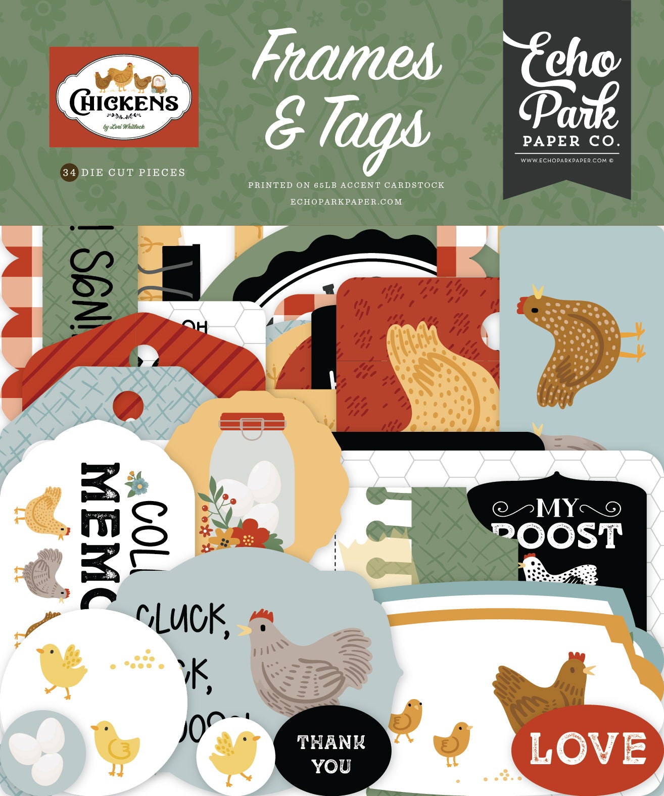Echo Park Chickens Frames & Tags