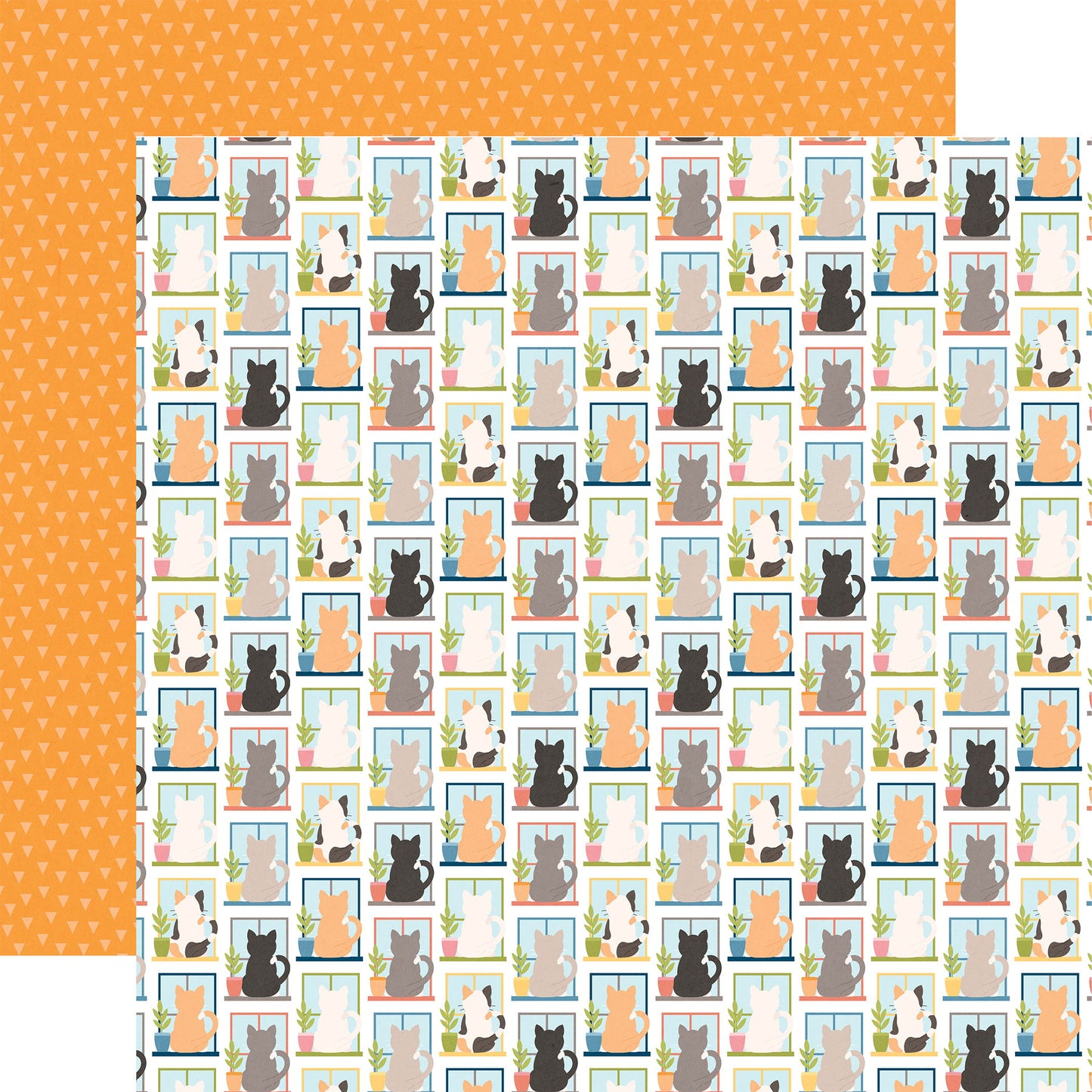 Echo Park Cat Lover: Cats In The Window DS Paper (1 Sheet)