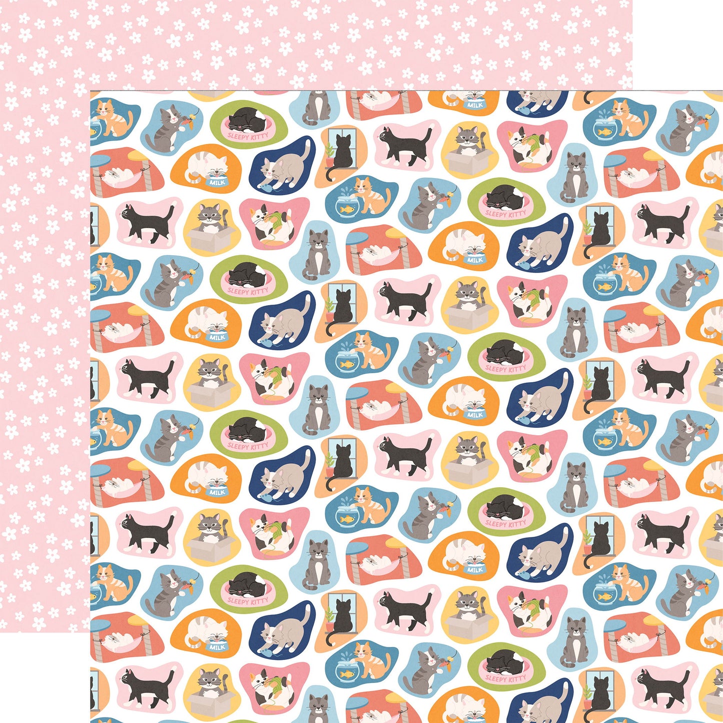 Echo Park Cat Lover: Cute Cats DS Paper (1 Sheet)