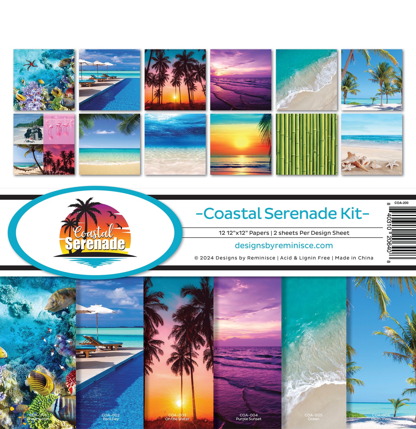 Reminisce Coastal Serendate Collection Kit