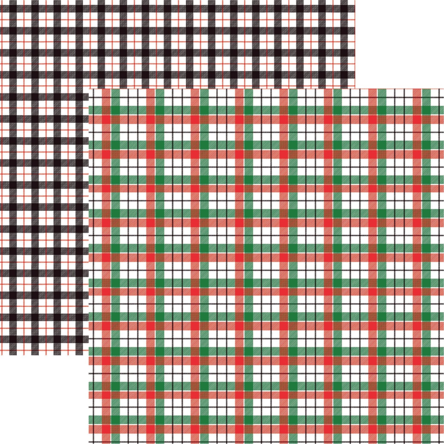 Reminisce Christmas Plaid Two DS Paper (1 Sheet)
