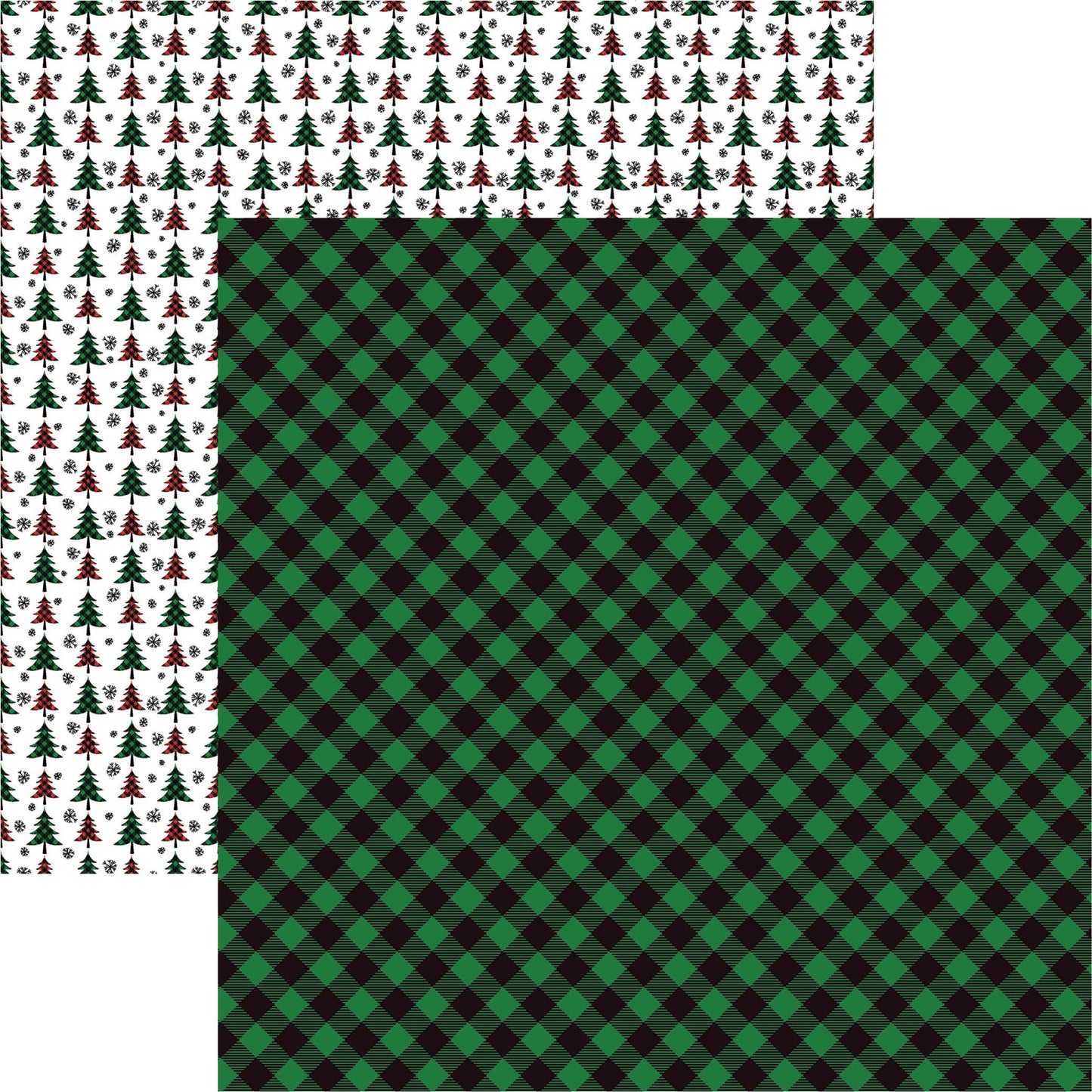 Reminisce Christmas Plaid Three DS Paper (1 Sheet)