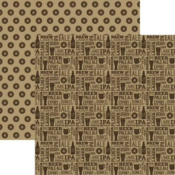 Reminisce Craft Beer: Craft Beer Scrapboo DS Paper (1 Sheet)