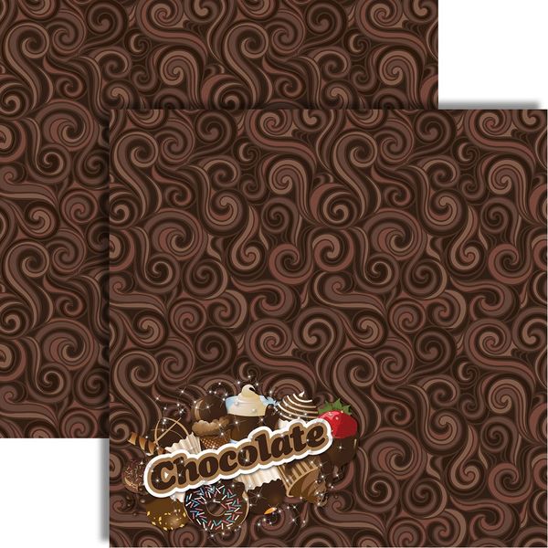 Reminisce Candy Shoppe: Chocolate Candy S DS Paper (1 Sheet)