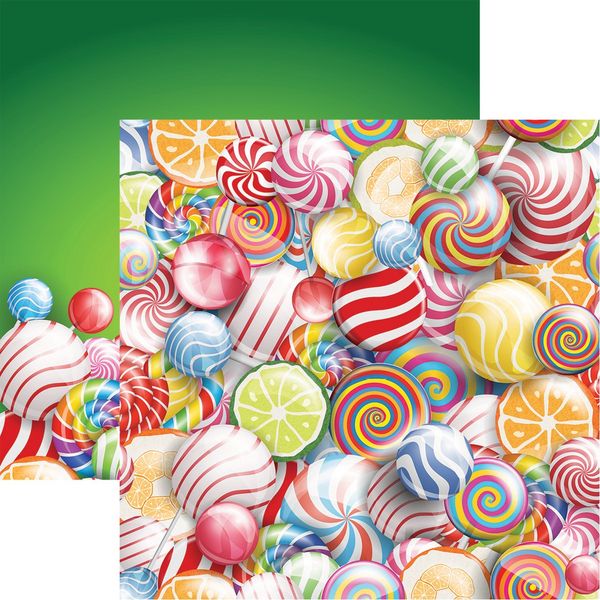 Reminisce Candy Shoppe: Candy Scrapbook P DS Paper (1 Sheet)