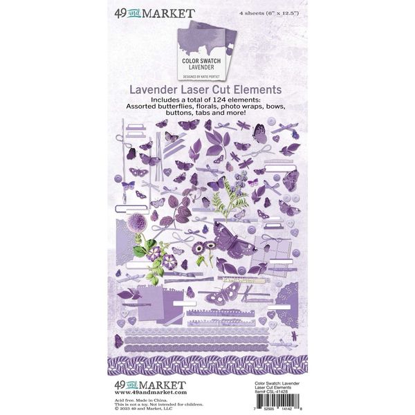 Color Swatch Lavender Laser cut element
