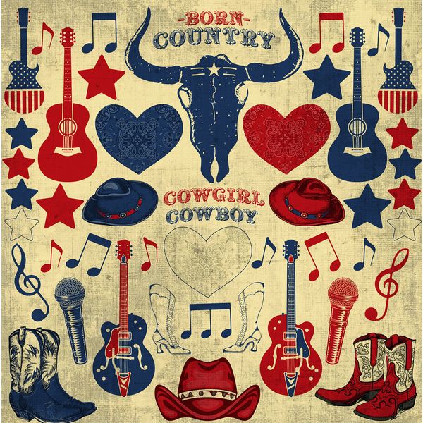 Reminisce 100% Country 12x12 Sticker