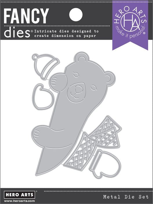 Hero Arts Fancy Dies-Peeking Winter Bear