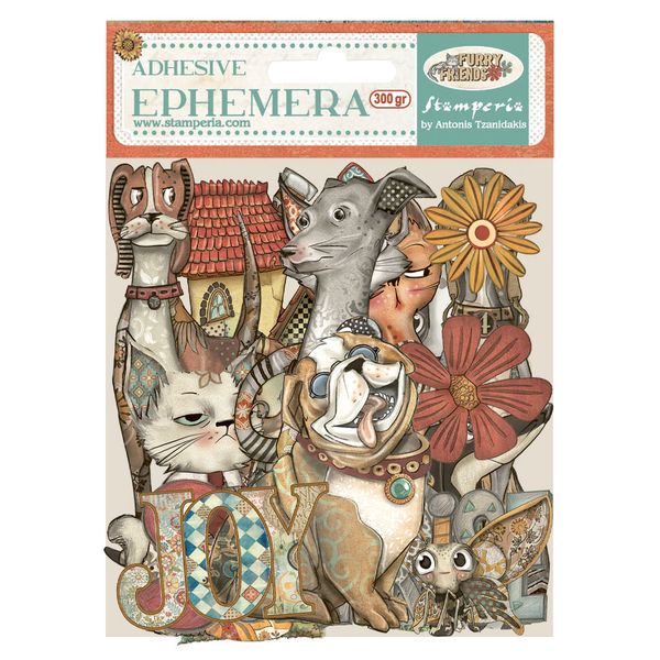 Stamperia Furry Friends Ephemera