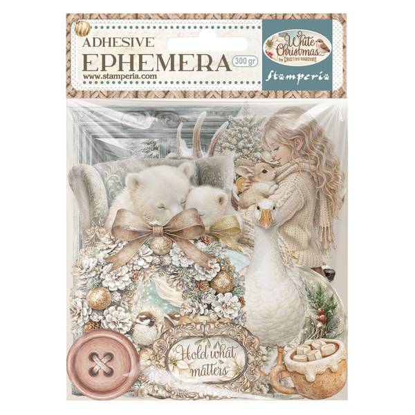 Stamperia White Christmas Decorative Ephemera
