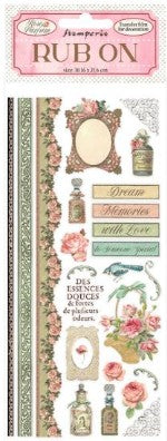 Stamperia Rub-On Rose Parfum Borders & Parfumes