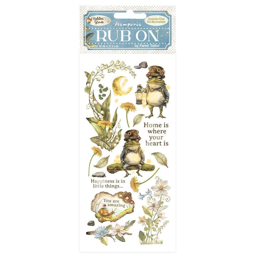 Stamperia Hidden Grove Mr Frog 4"x8.5" Rub-On