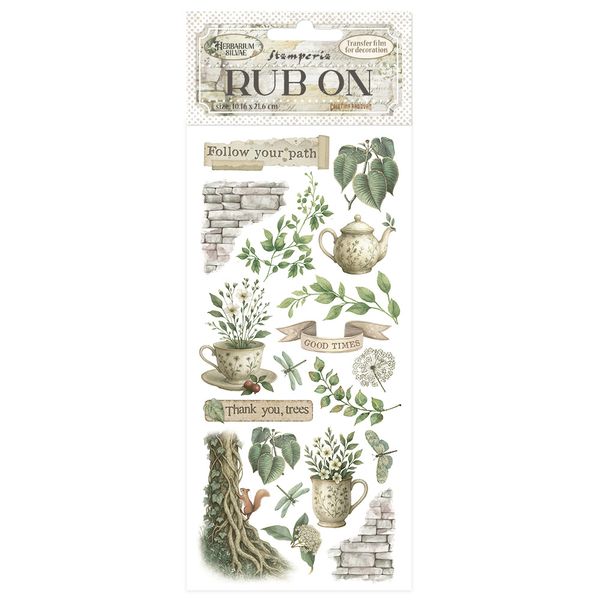 Stamperia Herbarium Silvae Tea Time Rub-on