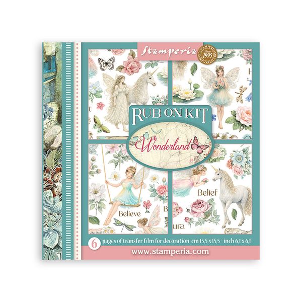 Stamperia Wonderland Rub-on Kit, 6 pages