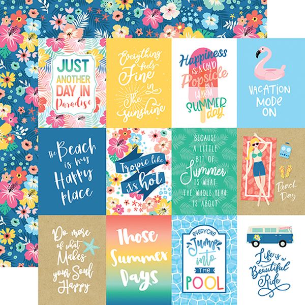 Echo Park Dive into Summer: 3x4 Journaling Cards