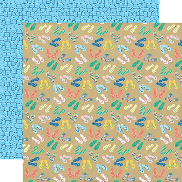 Echo Park Dive into Summer - Summer Shoes - 12 x12 Paper