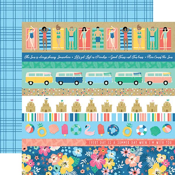 Echo Park Dive into Summer: Border Strips DS Paper