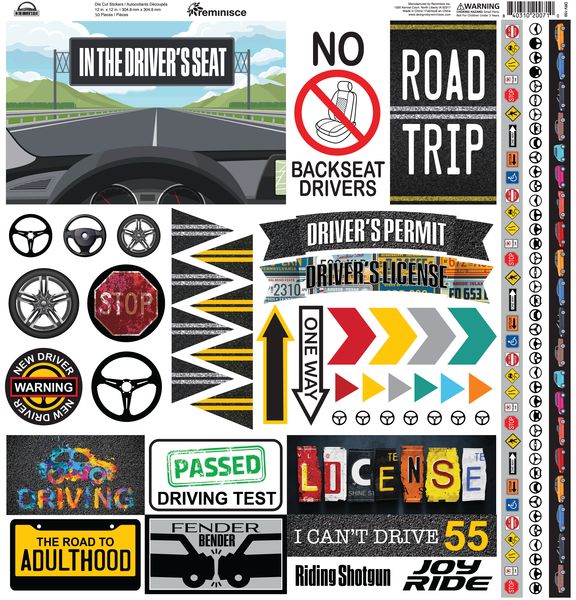Reminisce In The Driver's Seat 12x12 Sticker