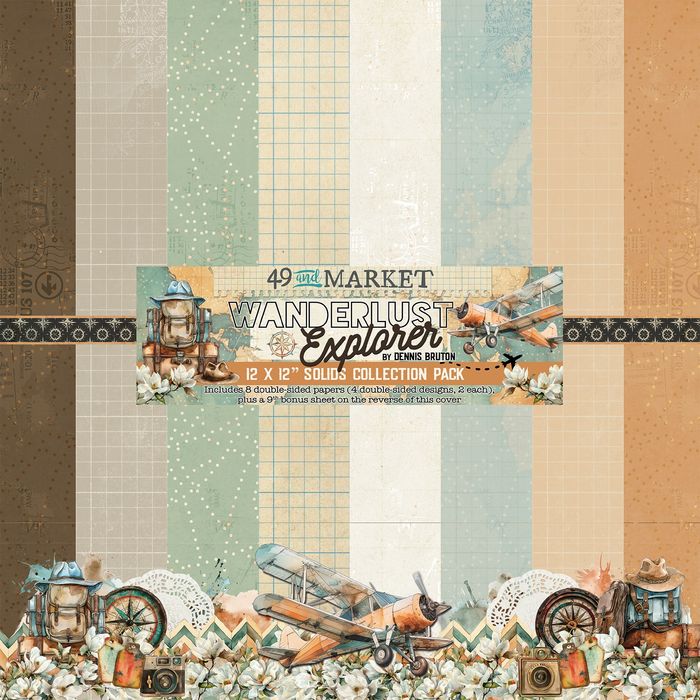 49 & Market Wanderlust Explorer Solid 12"X12" Collection Pack