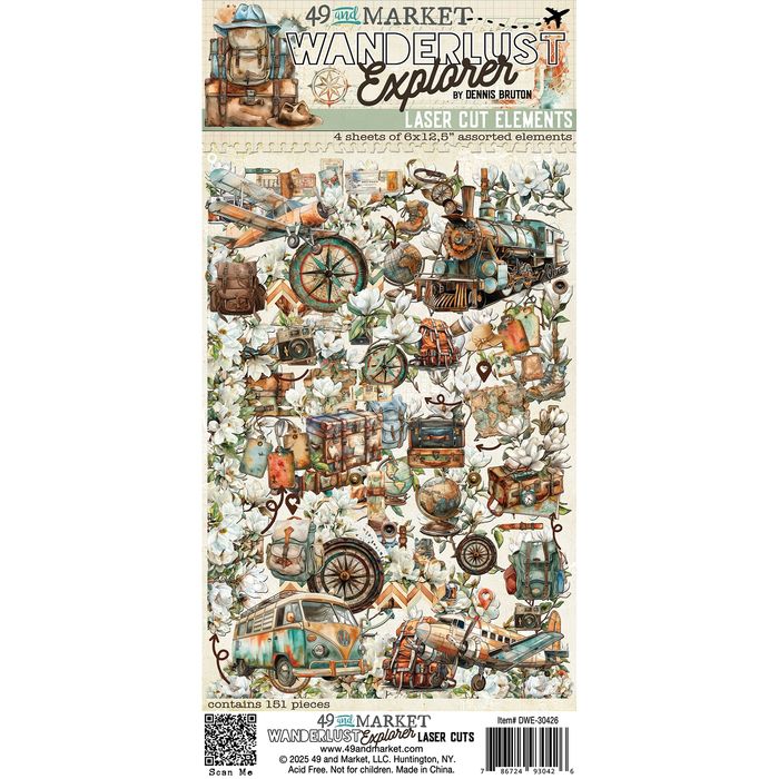 49 And Market Wanderlust Explorer Elements Laser Cut Outs