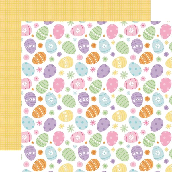 Echo Park Easter Basket: Egg Hunt Time 12x12 Patterned Paper