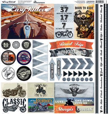 Reminisce Easy Rider 12x12 Variety Stickers