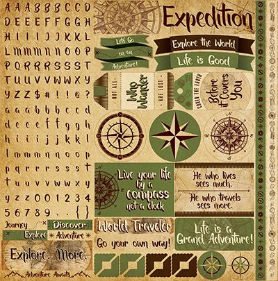 Reminisce Expedition Destination 12x12 Sticker