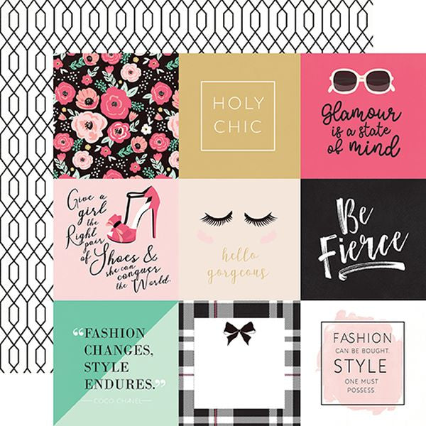 Fashionista 4x4 Journaling Cards