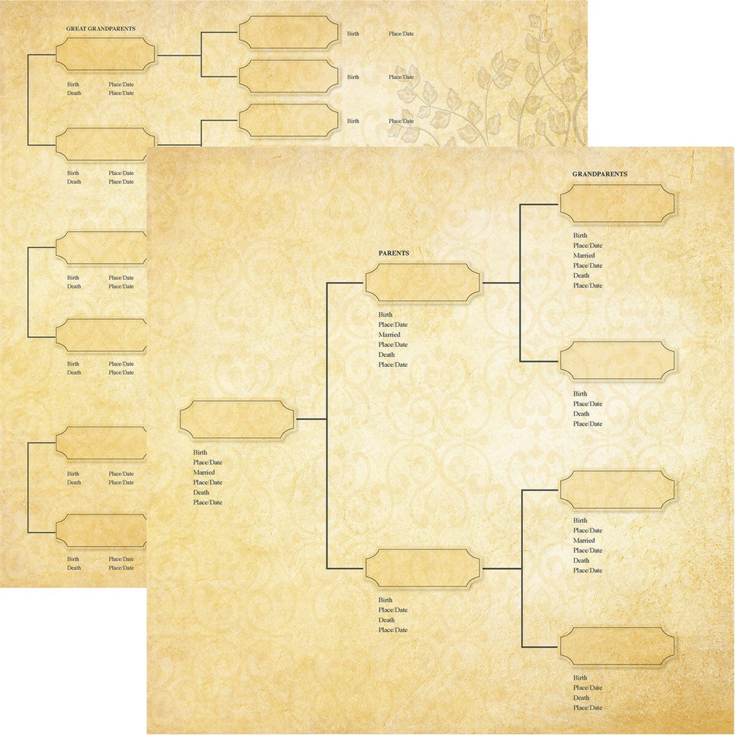 Reminisce Family Tree: Generations DS Paper (1 Sheet)