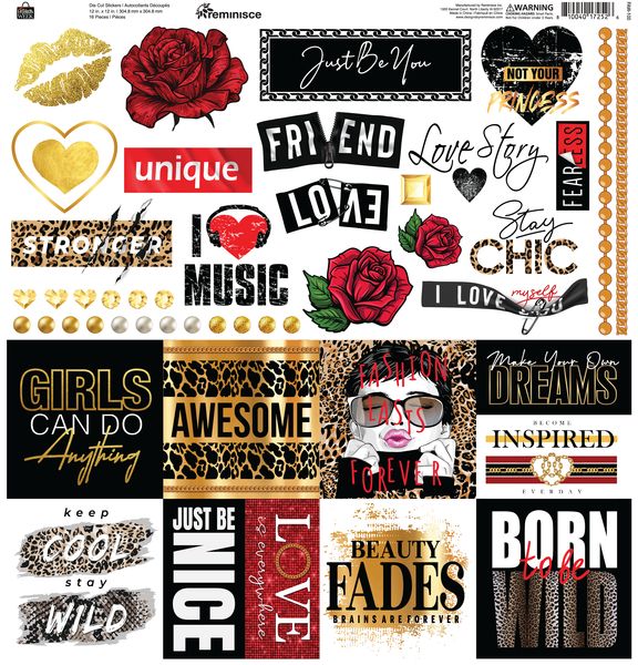 Reminisce Fashion Week 12x12 Custom Stickers