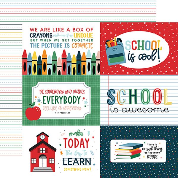 First Day of School 6X4 Journaling Cards