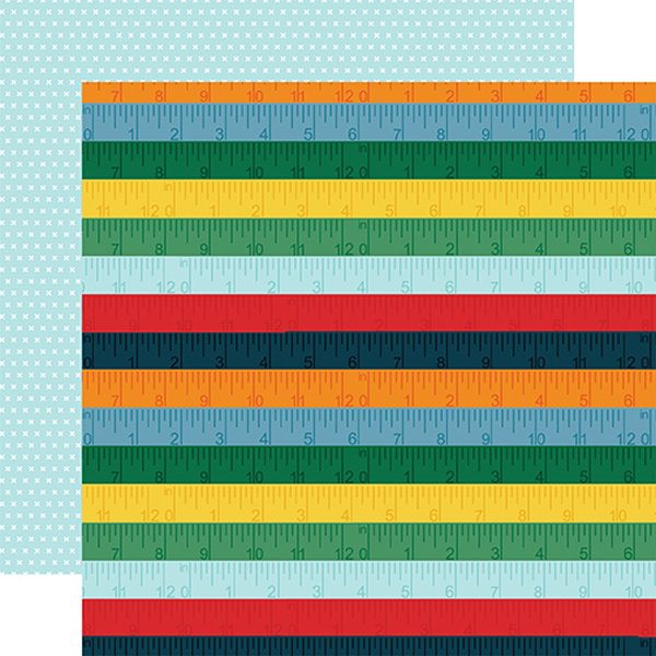 First Day of School Ruler Rainbow DS Paper (1 Sheet)
