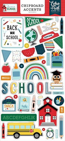 Echo Park Paper First Day Of School Chipboard Accents