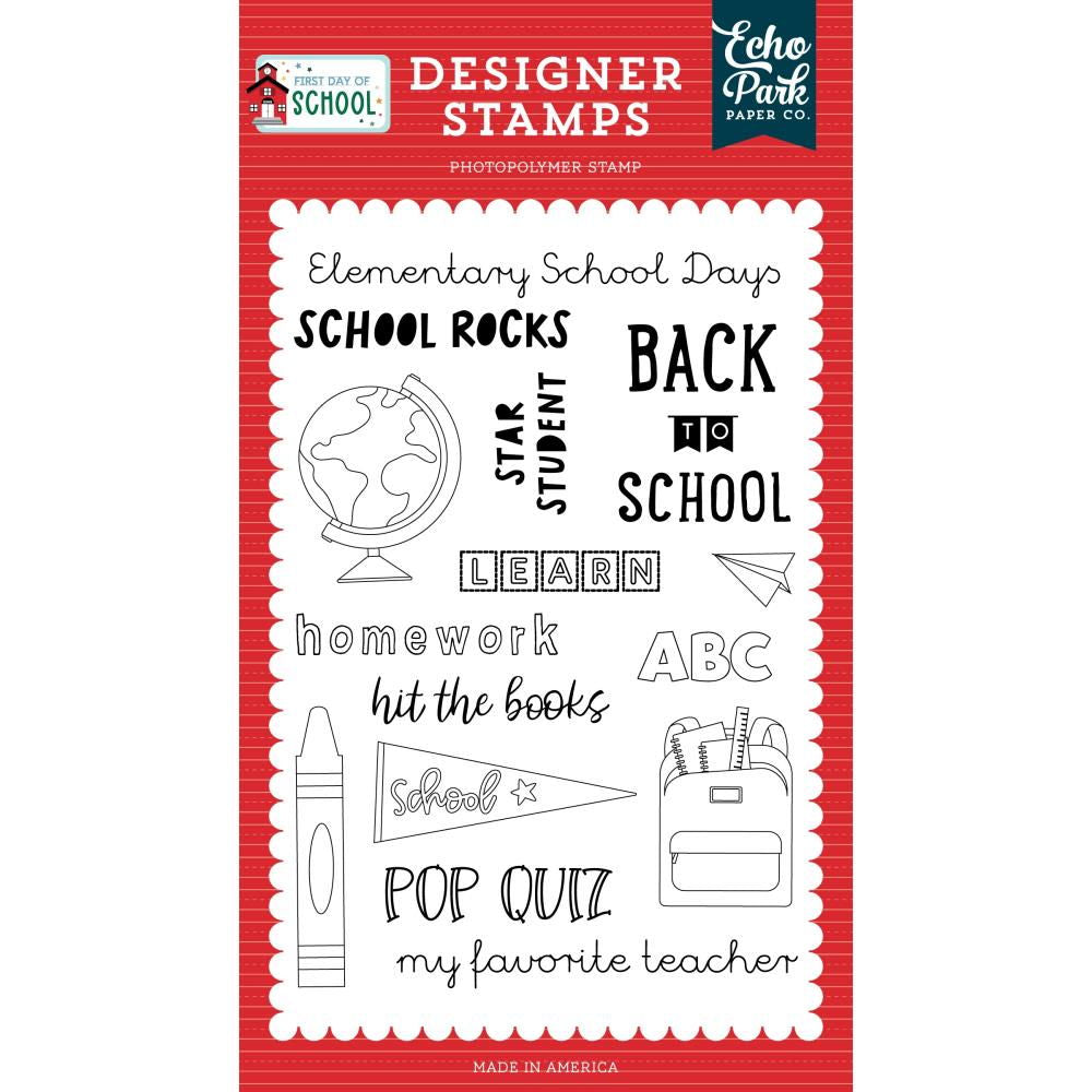 Echo Park First Day of School School Rocks Stamp