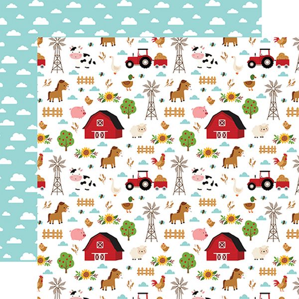Echo Park Fun on the Farm Barnyard DS Paper (1 Sheet)