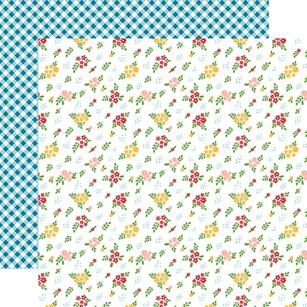 Echo Park Fun On The Farm Double-Sided Cardstock 12"X12"-Farm Flowers