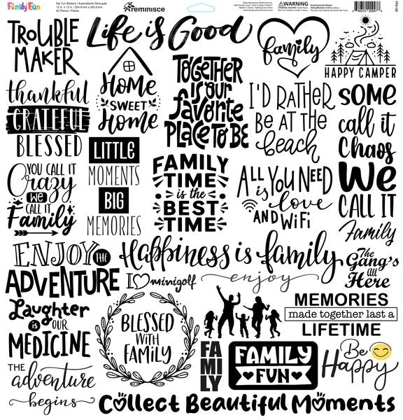 Reminisce Family Fun12x12 Sticker