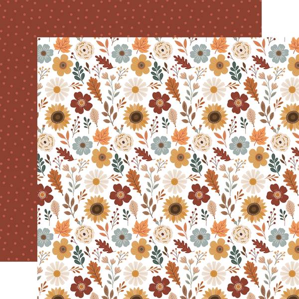 Echo Park Feels Like Fall: Harvest Blossoms 12x12 DS Paper (1 Sheet)