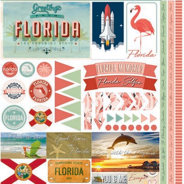 Reminisce Florida 12x12 Sticker