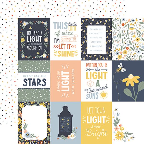 Echo Park Firefly 3x4 Journaling Cards DS Paper (1 Sheet)