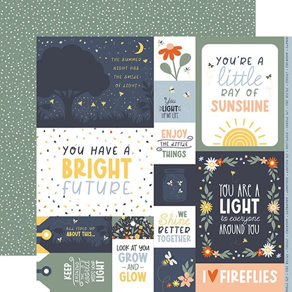 Echo Park Firefly Multi Journaling Cards DS Paper (1 Sheet)