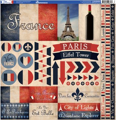 Reminisce France 12x12 Sticker