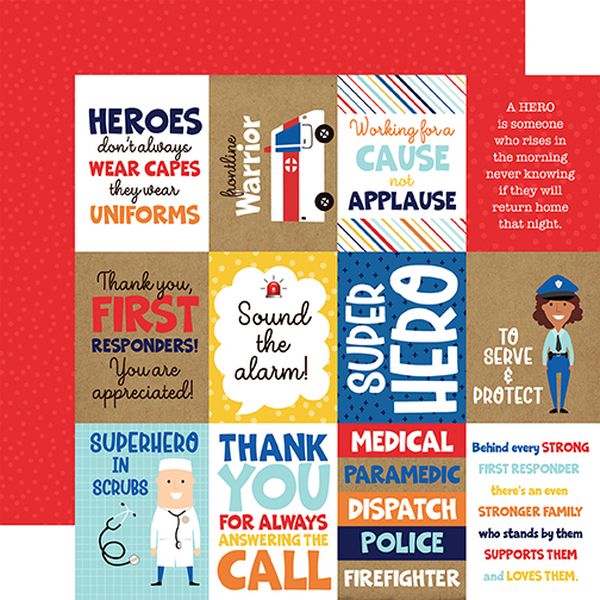 First Responder 3x4 Journaling Cards