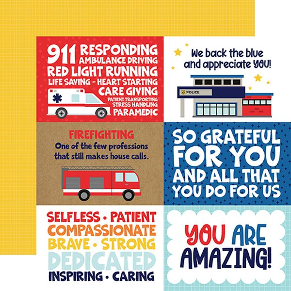 First Responder 6x4 Journaling Cards