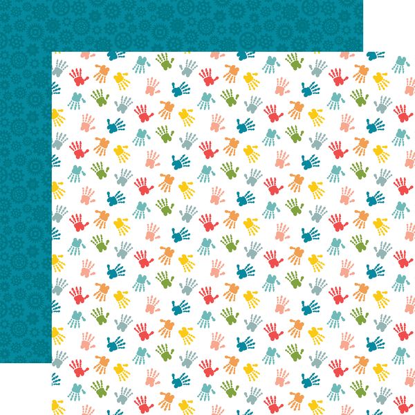 Echo Park Field Trip Messy Handprints 12x12 DS Patterned Paper (1 Sheet) (1 Sheet)