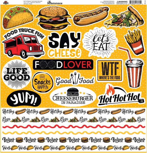 Reminisce Food Truck Fest 12x12 Custom Stickers