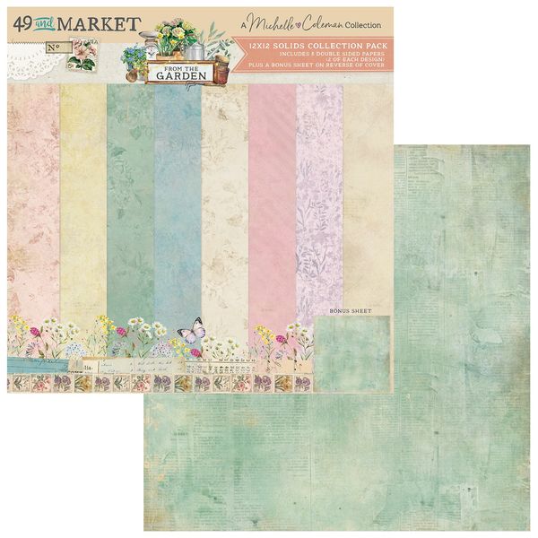 49 and Market Solids Collection Pack 12"X12"-From the Garden